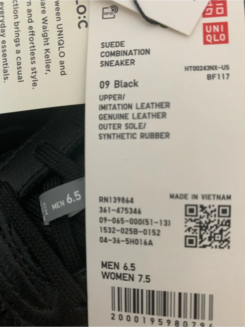 Uniqlo unisex suede